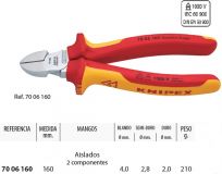 ALICATE 1000V 160mm CORTE DIAGONAL