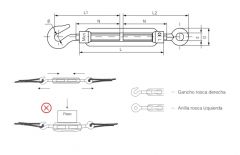 TENSOR ZN.GANCHO/ANILLA M.12 1/2