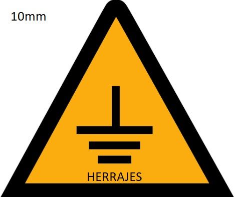 SEÑAL TRIANGULO HERRAJES NEUTRO ADHESIVO