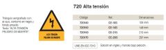 SEÑAL TRIANGULO PELIGRO MUERTE 21CM ALUMINIO