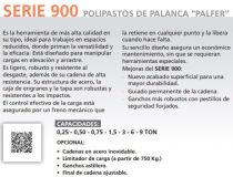 DIF.D/PALANCA 3000 KGS.1,5 M.C/LIMITADOR CARGA