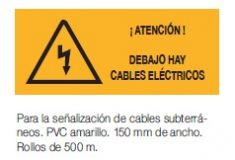 CINTA SEÑALIZ.NEUTRA CONDUCTOS ELECT. 500Mts