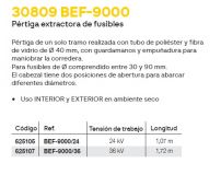 PERTIGA AISLANTE 24Kv P/EST/FUSIB. 1.07Mt