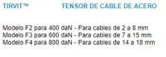 TIRVIT TENSOR CABLE 3-40mm F2 400KG LA30